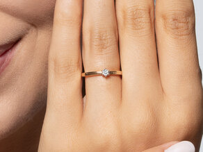 Solitärring Classic Petite in Roségold