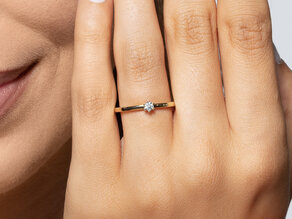Solitärring Classic Petite in Gelbgold