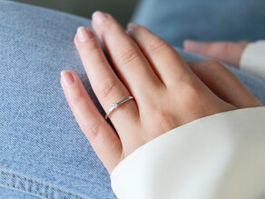 Solitärring Classic Petite in 14K Weißgold mit Diamant 0,07ct G/SI