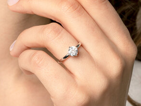 Solitärring Compass in 9K Roségold mit Diamant 1,00ct