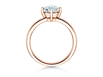 Solitärring Compass in 9K Roségold mit Diamant 1,00ct