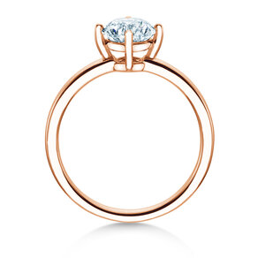 Solitärring Compass in 9K Roségold mit Diamant 1,00ct
