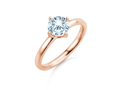 Solitärring Compass in 9K Roségold mit Diamant 1,00ct