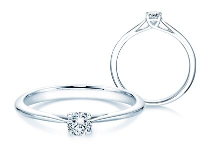 Solitärring Delight in 14K Weißgold mit Diamant 0,25ct