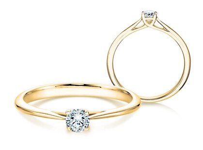 Solitärring Delight in 14K Gelbgold mit Diamant 0,15ct G/SI