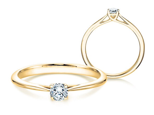 Solitärring Delight in Gelbgold