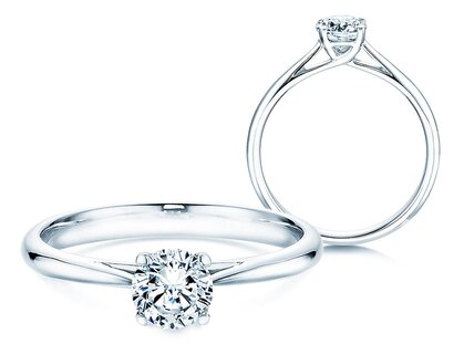 Solitärring Delight in 9K Weißgold mit Diamant 0,50ct