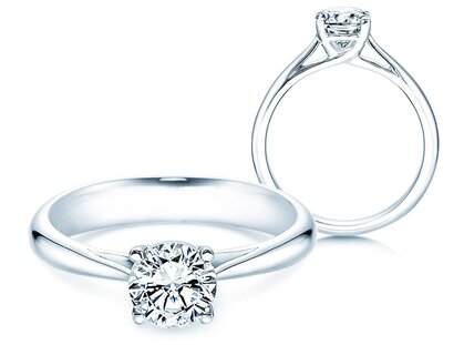 Solitärring Delight in 9K Weißgold mit Diamant 1,00ct