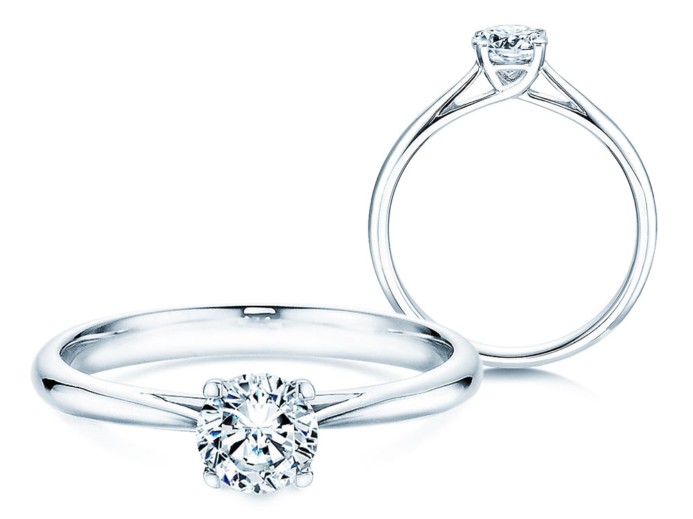 Solitärring Delight in 9K Weißgold mit Labordiamant 0,50ct