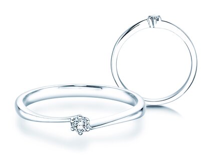 Solitärring Devotion in Silber 925/- mit Diamant 0,07ct G/SI