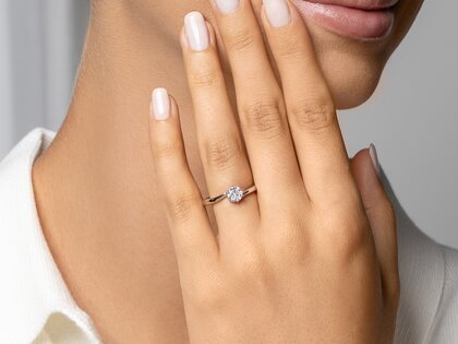 Solitärring Devotion in 9K Weißgold mit Diamant 0,50ct