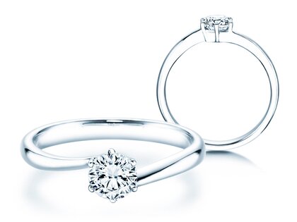 Solitärring Devotion in 9K Weißgold mit Diamant 0,50ct