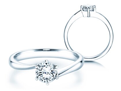 Solitärring Devotion in 9K Weißgold mit Diamant 0,75ct