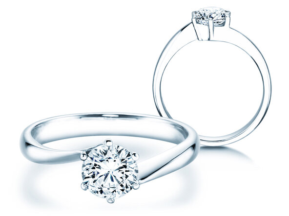 Solitärring Devotion in 9K Weißgold mit Diamant 1,00ct