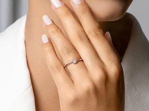 Solitärring Devotion in Silber 925/- mit Diamant 0,15ct G/SI