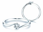 Solitärring Devotion in 9K Weißgold mit Diamant 0,25ct