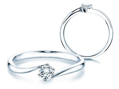 Solitärring Devotion in Platin 950/- mit Diamant 0,25ct H/SI
