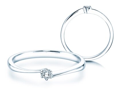 Solitärring Devotion in Silber 925/- mit Diamant 0,05ct G/SI