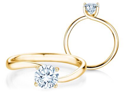 Solitärring Devour in Gelbgold
