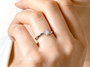 Solitärring Devour in 9K Weißgold mit Diamant 0,50ct