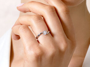 Solitärring Devour in 9K Weißgold mit Diamant 0,75ct