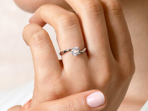 Solitärring Devour in 9K Weißgold mit Diamant 1,00ct