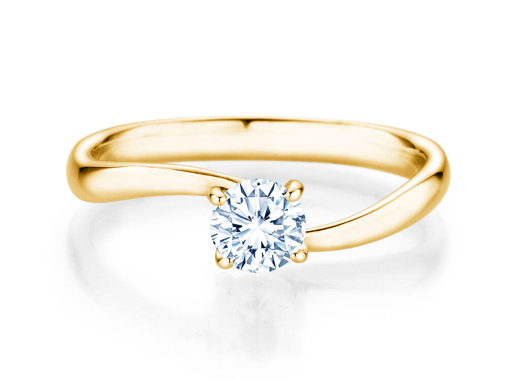 Solitärring Devour in 9K Gelbgold mit Labordiamant 0,50ct E/VS