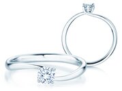 Solitärring Devour in 9K Weißgold mit Diamant 0,25ct