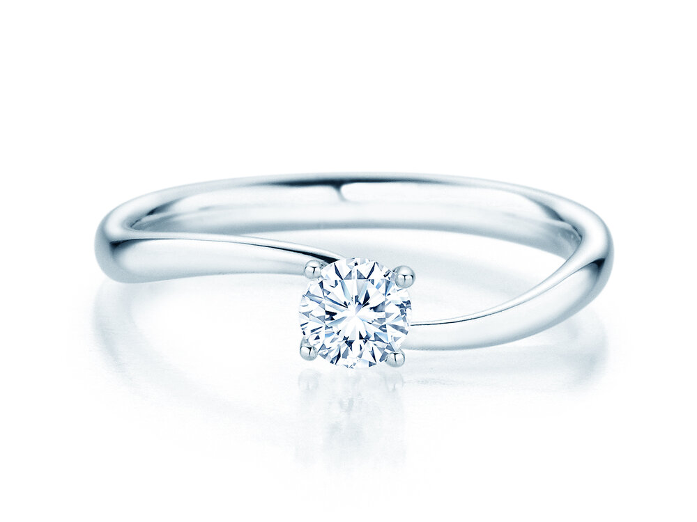 Solitärring Devour in 9K Weißgold mit Diamant 0,25ct G/SI