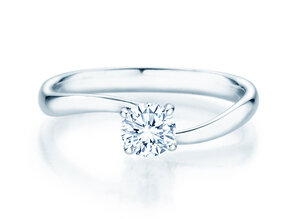 Solitärring Devour in 9K Weißgold mit Diamant 0,50ct
