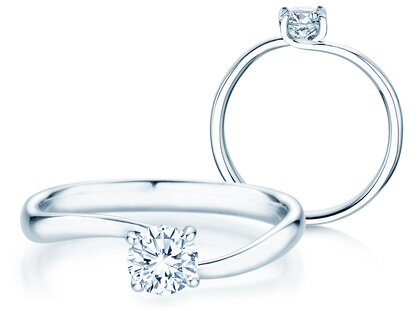 Solitärring Devour in 14K Weißgold mit Diamant 0,50ct