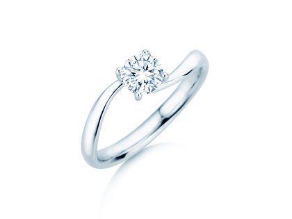 Solitärring Devour in 9K Weißgold mit Diamant 0,75ct