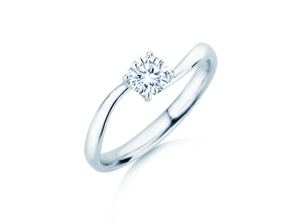 Solitärring Devour in 9K Weißgold mit Diamant 0,50ct