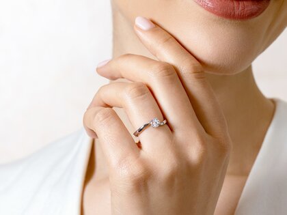 Solitärring Devour in 9K Weißgold mit Diamant 0,50ct