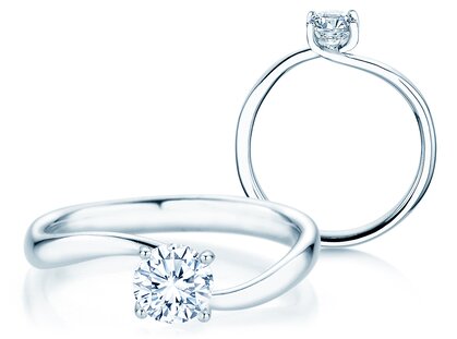 Verlobungsring Devour in 14K Weißgold mit Diamant 0,75ct