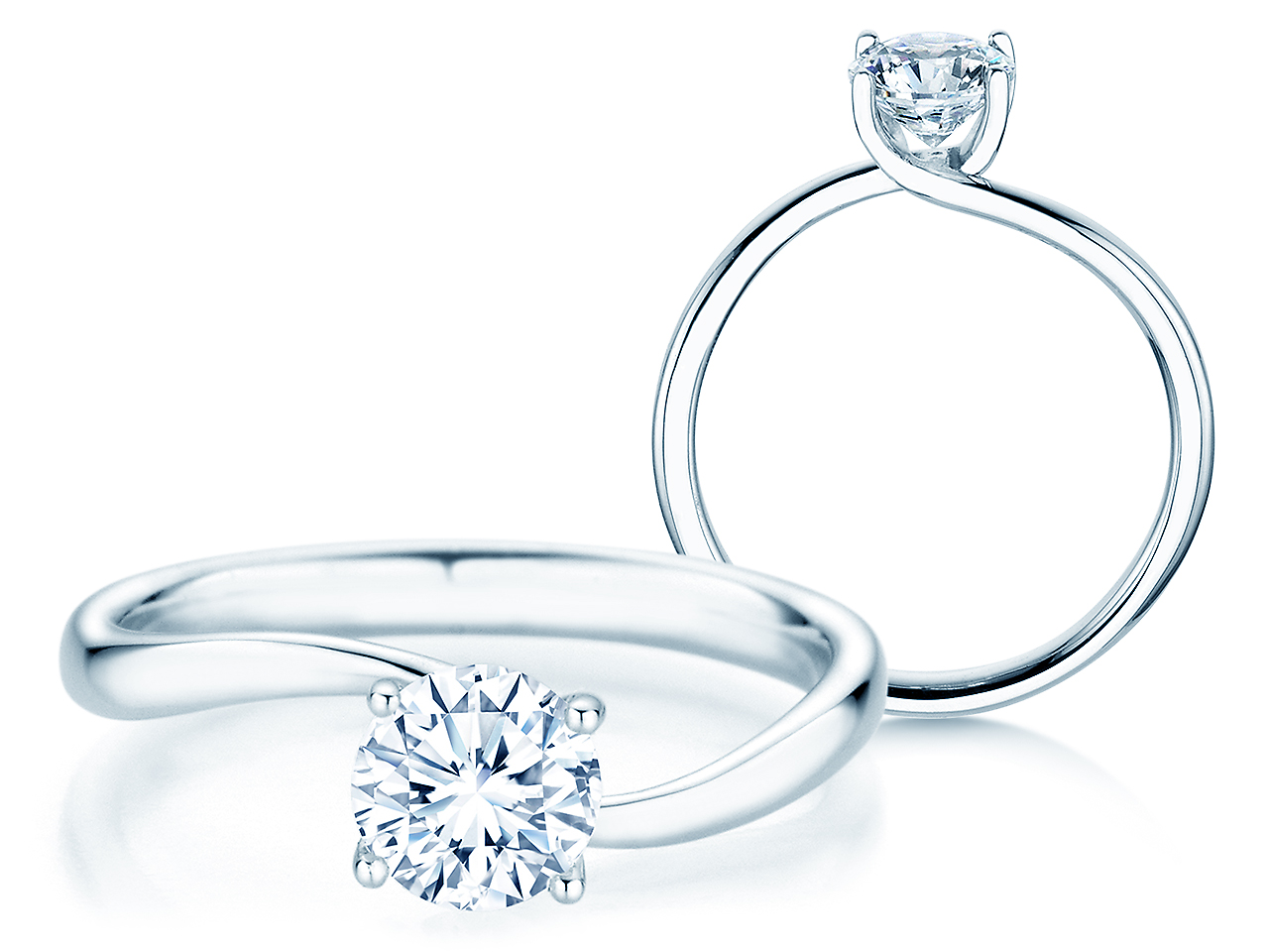 Solitärring Devour in 9K Weißgold mit Diamant 1,00ct