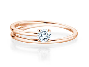 Solitärring Eclipse in 9K Roségold mit Diamant 0,25ct