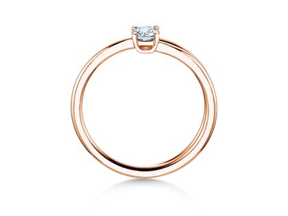 Solitärring Eclipse in 9K Roségold mit Diamant 0,25ct