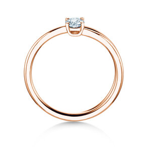 Solitärring Eclipse in 9K Roségold mit Diamant 0,25ct