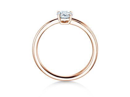 Solitärring Eclipse in 9K Roségold mit Diamant 0,50ct