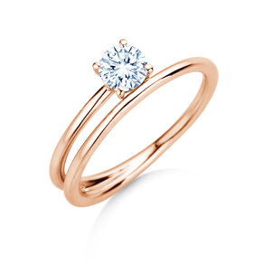 Solitärring Eclipse in 9K Roségold mit Diamant 0,50ct