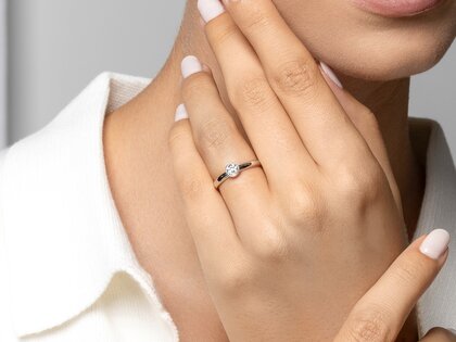 Solitärring Eternal in 9K Weißgold mit Diamant 0,25ct