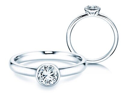 Solitärring Eternal in 14K Weißgold mit Diamant 0,50ct H/SI