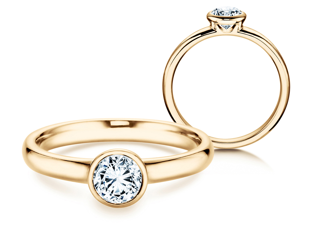 Solitärring Eternal in 14K Gelbgold mit Diamant 1,00ct H/SI