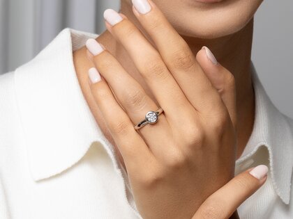 Solitärring Eternal in 9K Weißgold mit Diamant 0,75ct