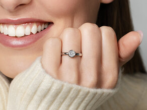 Solitärring Eternal in 9K Weißgold mit Diamant 0,75ct
