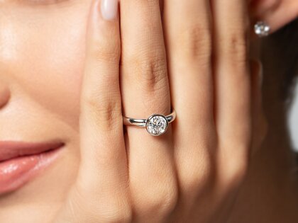 Solitärring Eternal in 9K Weißgold mit Diamant 1,00ct