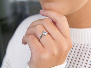 Solitärring Eternal in 9K Weißgold mit Diamant 1,00ct
