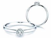 Solitärring Eternal in 9K Weißgold mit Diamant 0,25ct