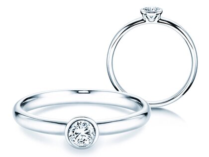 Solitärring Eternal in 9K Weißgold mit Diamant 0,25ct